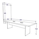 Ver imagem 2 de Conjunto Sala de Reunião Mesa 2,70m Painel para TV Mac Br F5