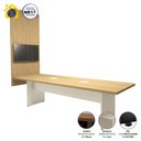 Ver imagem 3 de Conjunto Sala de Reunião Mesa 2,70m Painel para Tv Mac Br F5