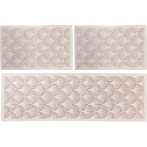 Kit Tapete e Passadeira Cozinha 3 Peças Concha Búzios:bege