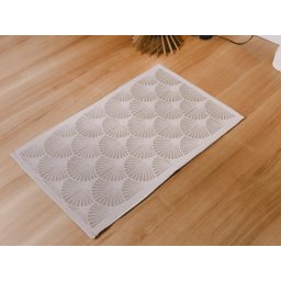 Kit Tapete e Passadeira Cozinha 3 Peças Concha Búzios:bege - 8