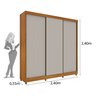 Guarda Roupa Casal 3 Portas 4 Gavetas Somalia Espresso Tcil Móveis - 6