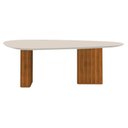 Ver imagem 1 de Mesa para Sala de Jantar Isis Orgânica 1,80m Off White Cinamomo - Leifer