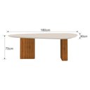 Ver imagem 4 de Mesa para Sala de Jantar Isis Orgânica 1,80m Off White Cinamomo - Leifer