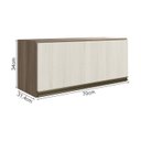 Ver imagem 3 de Armario Aereo Basc Mdf 70 Cm Kali 16339 Carvalho Toq Bianco Toq Nicioli