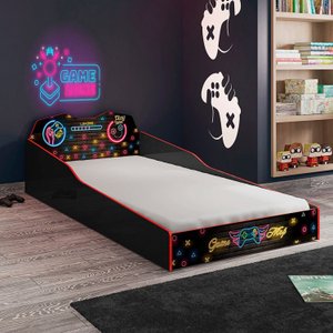 Cama Infantil com Laterais de Proteção Gamer