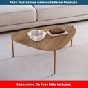 Ver imagem 5 de Mesa de Centro Orgânica Artesano 77 Cm (largura) em Mdp Hanover (mel) e Pés em Aço Dourado