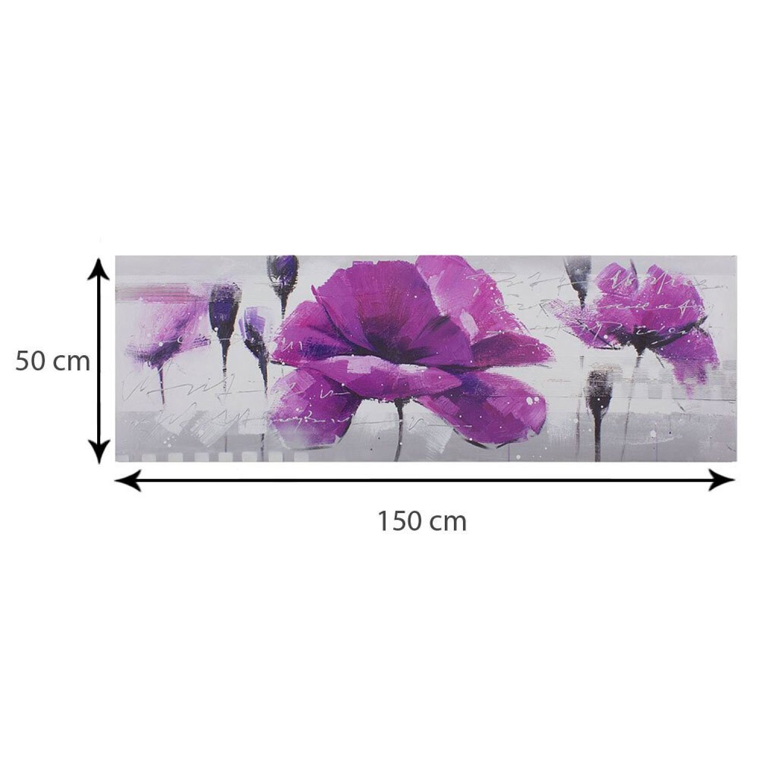 Quadro Decorativo em Tela de Tecido Flores Decore Pronto - 3