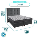 Ver imagem 3 de Cama + Box Blindado e Colchão Ortobom D33 Casal - Iso100 + Cabeceira