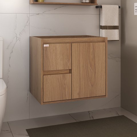 Gabinete para Banheiro Nicole 60cm sem Bancada - Fabribam Gabinetes