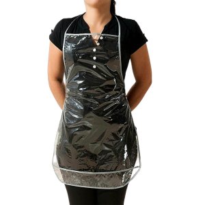 6 Aventais Plástico Transparente Pvc Cristal 60cm X 46cm