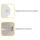 Ver imagem 7 de Guarda Roupa com Espelho e Pés 3 Portas 240cm Somalia Yescasa Branco/Neve