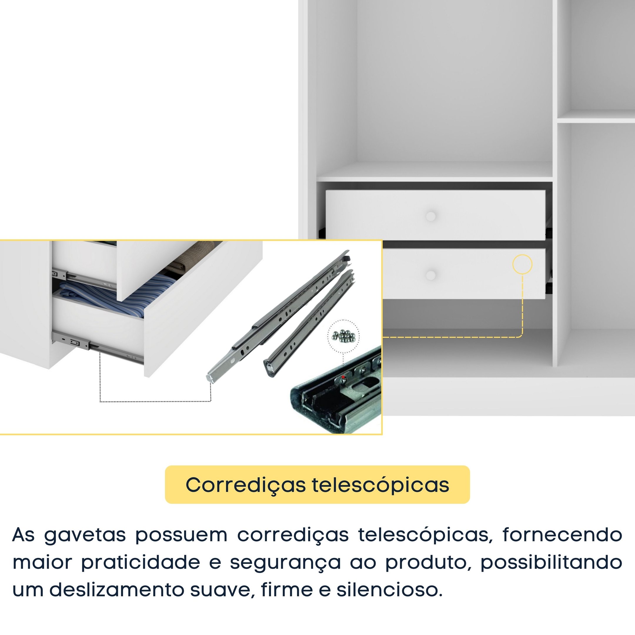 Guarda Roupa com Espelho e pés 3 Portas 240cm Somalia Espresso Móveis  - 5