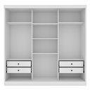 Ver imagem 5 de Guarda Roupa com Espelho e Pés 3 Portas 240cm Somalia Yescasa Branco/Neve