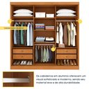 Ver mais imagens de Guarda Roupa com Espelho e Pés 3 Portas 240cm Somalia Yescasa Bege/Cinamomo/Off White