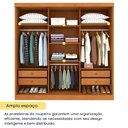 Ver imagem 7 de Guarda Roupa com Espelho e Pés 3 Portas 240cm Somalia Yescasa Bege/Cinamomo/Off White