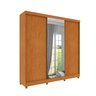 Guarda Roupa com Espelho e pés 3 Portas 240cm Somalia Espresso Móveis  - 14