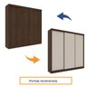 Guarda Roupa Casal 3 Portas 4 Gavetas Somalia com Porta Espelho Espresso Tcil Móveis - 12