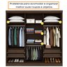 Guarda Roupa Casal 3 Portas 4 Gavetas Somalia com Porta Espelho Espresso Tcil Móveis - 11