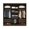 Guarda Roupa Casal 3 Portas 4 Gavetas Somalia com Porta Espelho Espresso Tcil Móveis - 9