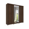Guarda Roupa Casal 3 Portas 4 Gavetas Somalia com Porta Espelho Espresso Tcil Móveis - 7