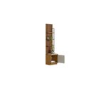 Ver imagem 3 de Rack com Painel MDF 44CMX198CM Módulo Lateral 1 Porta 3 Prateleiras Ouro Preto Marrom