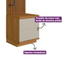 Ver imagem 6 de Rack com Painel MDF 44cmx198cm Módulo Lateral 1 Porta 3 Prateleiras Ouro Preto Marrom Nature/Off White