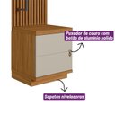 Ver imagem 6 de Rack com Painel MDF 44CMX198CM Módulo Lateral 1 Porta 3 Prateleiras Ouro Preto Marrom