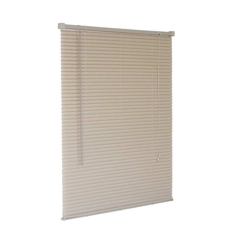 Persiana Horizontal PVC Bege 160 (L) x 160 (A) Cortina Completa C/ Kit de instalação 1,60 x 1,60