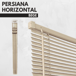 Persiana Horizontal Pvc Bege 160 (l) X 160 (a) Cortina Completa C/ Kit de Instalação 1,60 X 1,60 - 6