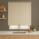 Ver imagem 1 de Persiana Horizontal Pvc Bege 160 (l) X 160 (a) Cortina Completa C/ Kit de Instalação 1,60 X 1,60