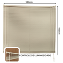 Ver imagem 4 de Persiana Horizontal Pvc Bege 160 (l) X 160 (a) Cortina Completa C/ Kit de Instalação 1,60 X 1,60