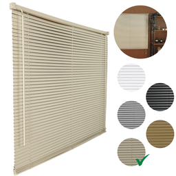 Persiana Horizontal Pvc Bege 160 (l) X 160 (a) Cortina Completa C/ Kit de Instalação 1,60 X 1,60 - 3