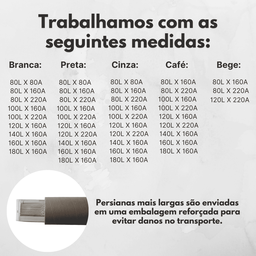 Persiana Horizontal Pvc Bege 160 (l) X 160 (a) Cortina Completa C/ Kit de Instalação 1,60 X 1,60 - 8