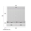 Ver imagem 3 de Rack com Painel Ripado para Tv até 75 Polegadas com Led 2 Nichos 2 Gavetas Ouro Preto