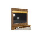 Ver imagem 5 de Rack com Painel Ripado para Tv até 75 Polegadas com Led 2 Nichos 2 Gavetas Ouro Preto