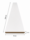 Ver imagem 3 de Rodapé de MDF 15CMX15MMX2.20m Revestido Liso Branco Casablanca