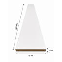 Ver imagem 3 de Rodapé de MDF 15CMX15MMX2.20m Revestido Liso Branco Casablanca