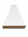 Ver imagem 2 de Rodapé de MDF 15CMX15MMX2.20m Revestido Liso Branco Casablanca