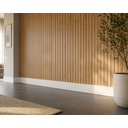 Ver imagem 1 de Rodapé de MDF 15CMX15MMX2.20m Revestido Liso Branco Casablanca