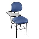 Ver imagem 5 de Kit 2 Cadeiras com Porta Livros Universitária Azul