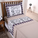 Ver imagem 1 de Jogo de Lençol Masculino 3 Peças Boy Cama Solteiro Menino 300 Fios Estampado Cáqui
