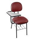 Ver imagem 2 de Kit 2 Cadeiras com Porta Livros Universitária Vermelho
