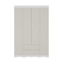 Ver imagem 7 de Guarda-roupa Infantil 122cm 4 Portas e 2 Gavetas Realeza Multimóveis Mp4453 Branco/off White