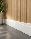 Ver imagem 1 de Rodapé de MDF 15CMX15MMX2.20MMDF Revestido Frisado Branco Casablanca