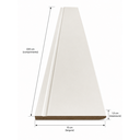Ver imagem 3 de Rodapé de MDF 15CMX15MMX2.20MMDF Revestido Frisado Branco Casablanca