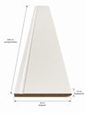 Ver imagem 3 de Rodapé de MDF 15CMX15MMX2.20MMDF Revestido Frisado Branco Casablanca