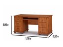 Ver imagem 5 de Escrivaninha Linz 6 Gavetas 80 X 176 X 50 Cm (a X L X P)