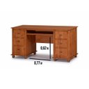 Ver imagem 4 de Escrivaninha Linz 6 Gavetas 80 X 176 X 50 Cm (a X L X P)