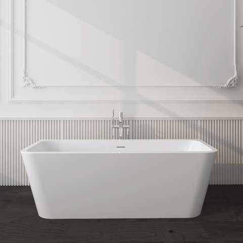 Banheira Luxo Freestanding Imersão Milão Branco 1,7m Pex
