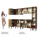 Ver imagem 6 de Armário de Cozinha Completa de Canto 325cm Rustic/Preto Emilly Space Madesa 03
